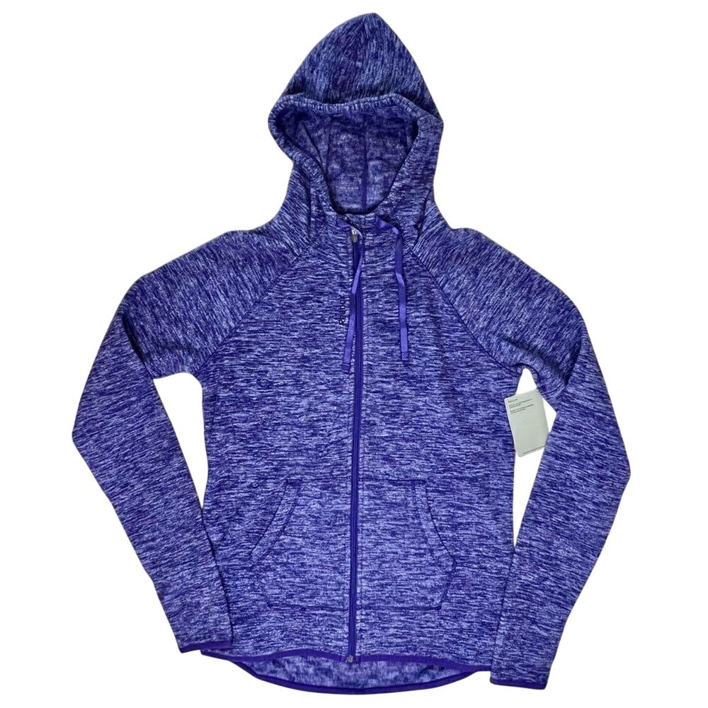 Reebok Spacedye Polar Fleece Crush It Zip Up Jacket SMALL Athleisure Casual NWT